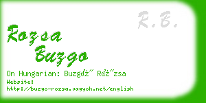 rozsa buzgo business card